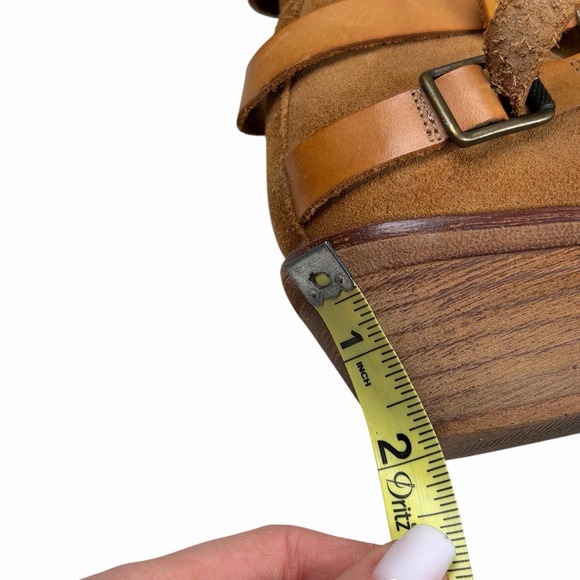 Women's SixtySeven ANTHROPOLOGIE Leather Buckle Wrapped Ankle BOOTS sz 38 US 7.5 - Picture 13 of 14